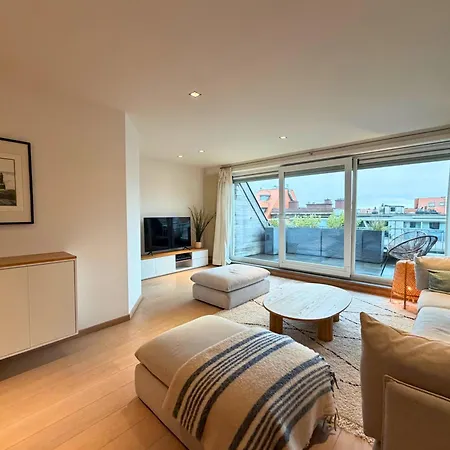 Le Phare - Penthouse Duplex Sur La Lippenslaan - 10min à Pied - Idéal Groupe Famille&amis - 2 Terrasses - Garage Privé Gratuit à Proximité Knokke-Heist