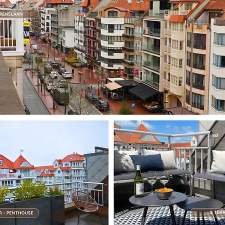 Apartamento Le Phare - Penthouse Duplex Sur La Lippenslaan - 10min à Pied - Idéal Groupe Famille&amis - 2 Terrasses - Garage Privé Gratuit à Proximité *
